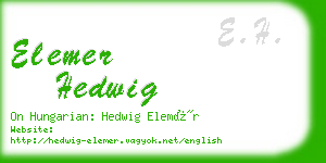 elemer hedwig business card